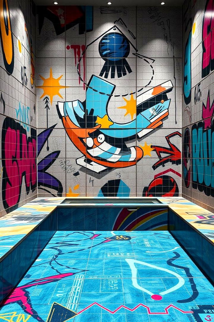 Artistic Graffiti - 22 Pool Tile Ideas