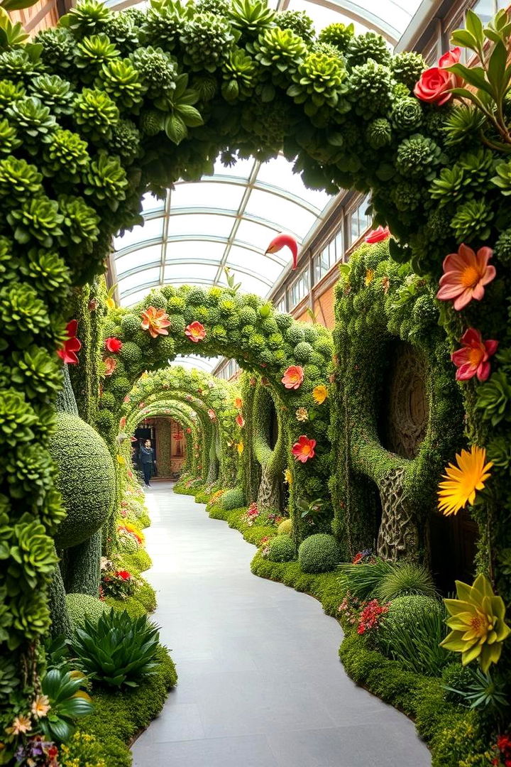 Artistic Green Sculturals - 22 Green Hallway Ideas