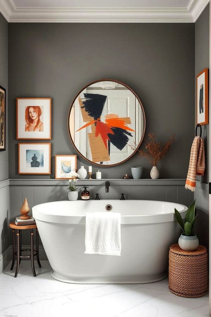 Artistic Grey Bathroom Decor Details - 22 Grey Bathroom Ideas