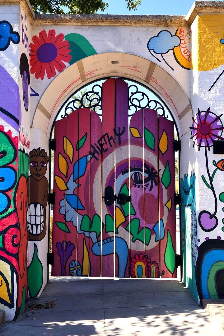 Artistic Hand Painted Designs - 22 Front Gate Ideas
