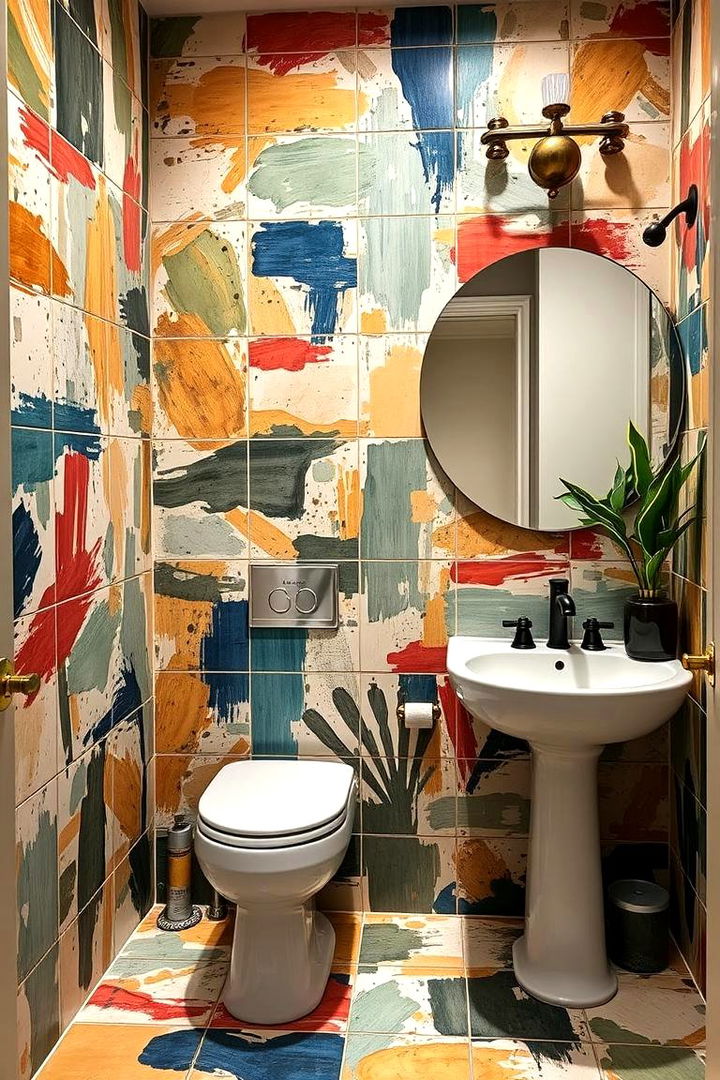 Artistic Hand Painted - 22 Bathroom Tile Ideas