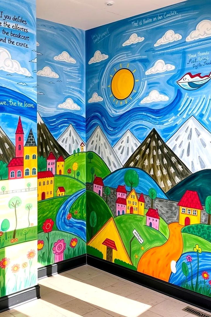 Artistic Hand painted Murals - 22 Girl Room Ideas for 10-year-olds