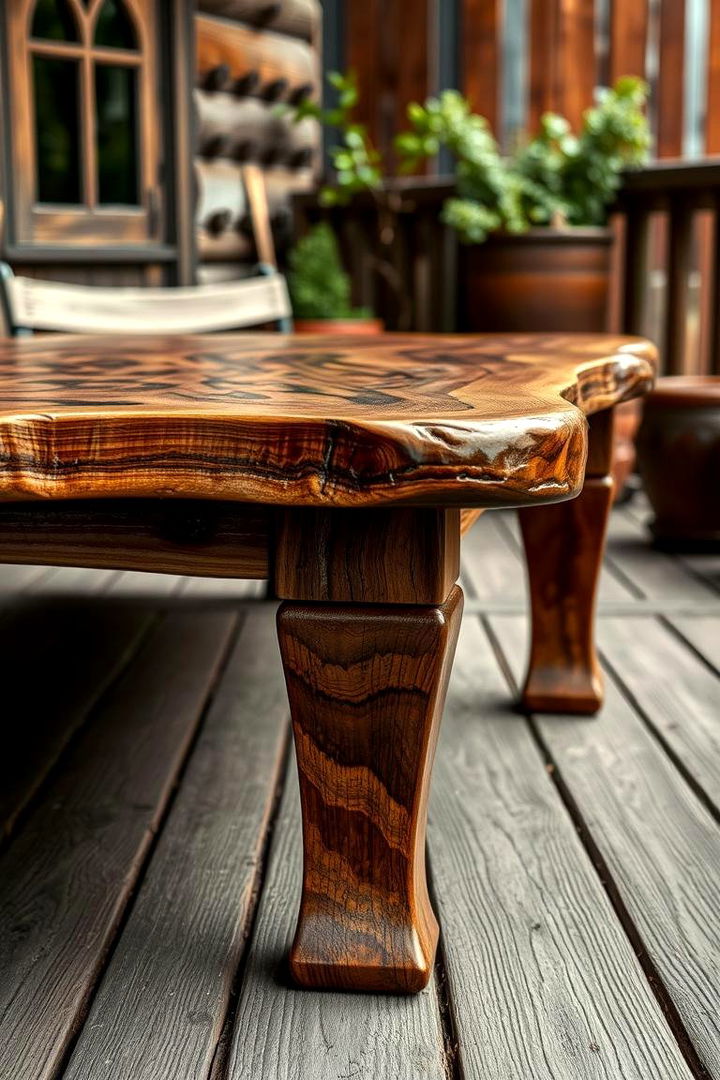 Artistic Handcrafted Tables - 22 Deck Furniture Ideas