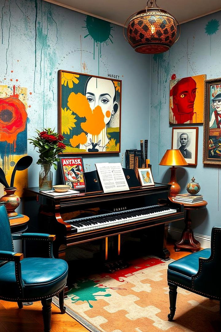 Artistic Haven Piano Room - 22 Piano Room Ideas