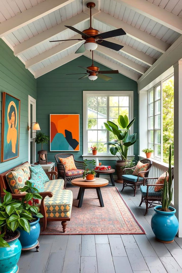 Artistic Hideaway - 22 Screened-in Porch Ideas