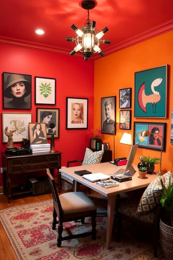 Artistic Home Office - 22 Home Office for Couples Ideas and Designs