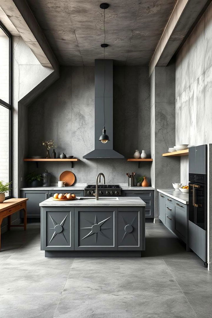 Artistic Industrial Contrast - 22 Grey and White Kitchen Designs