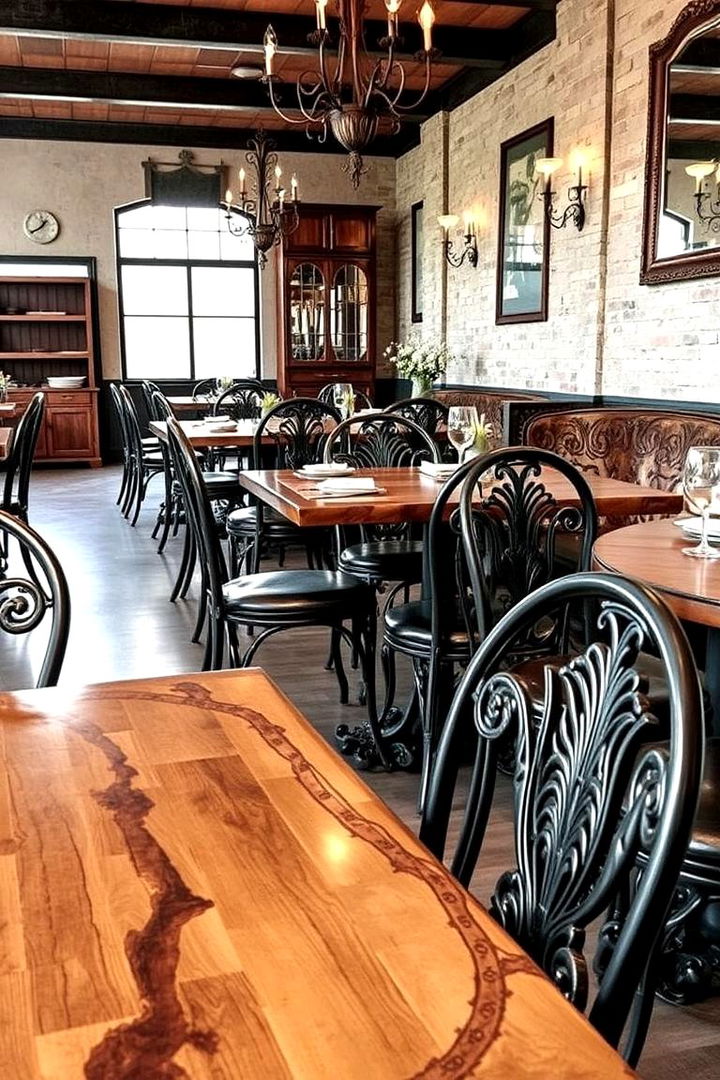 Artistic Ironwork Furniture Touches - 22 spanish style dining room ideas