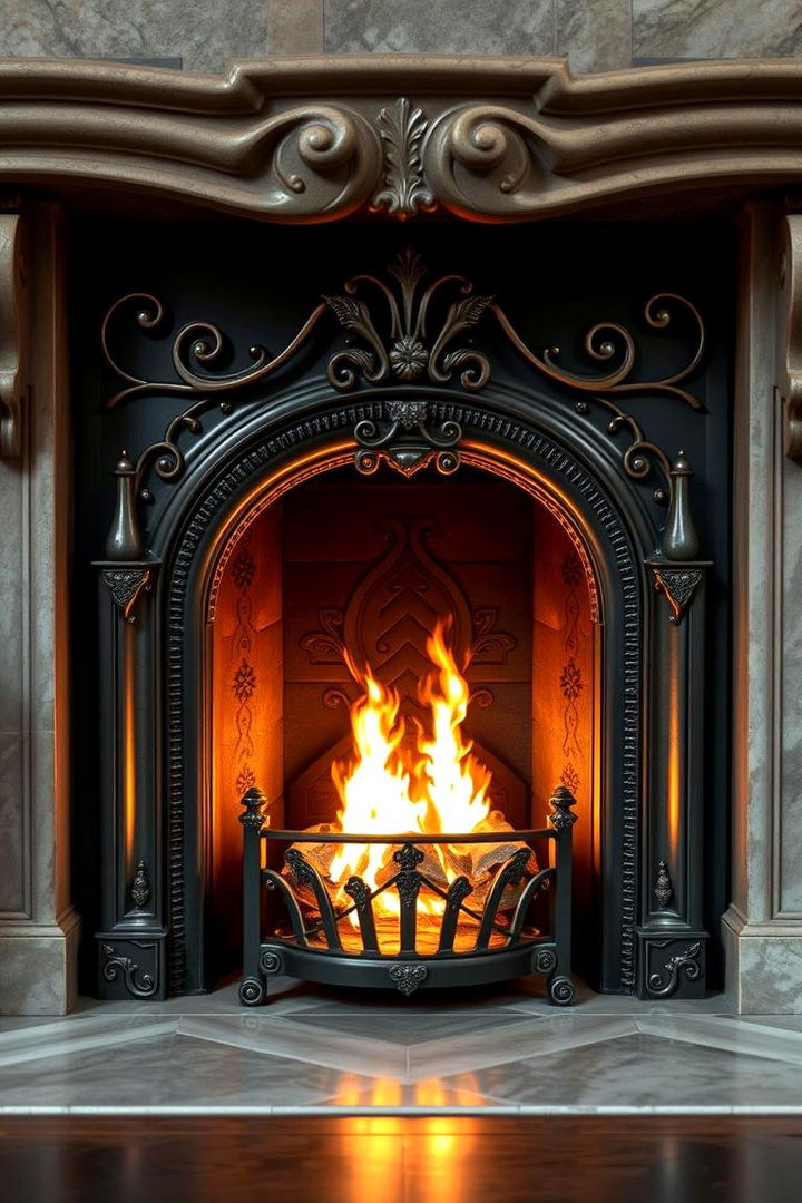 Artistic Ironwork and Subtle Sophistication - 22 Traditional Fireplaces