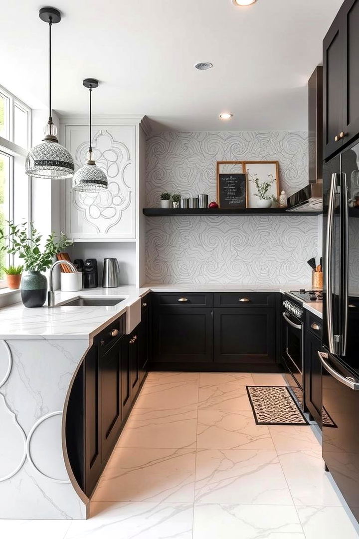 Artistic Kitchen Details - 22 Black and White Kitchen Ideas