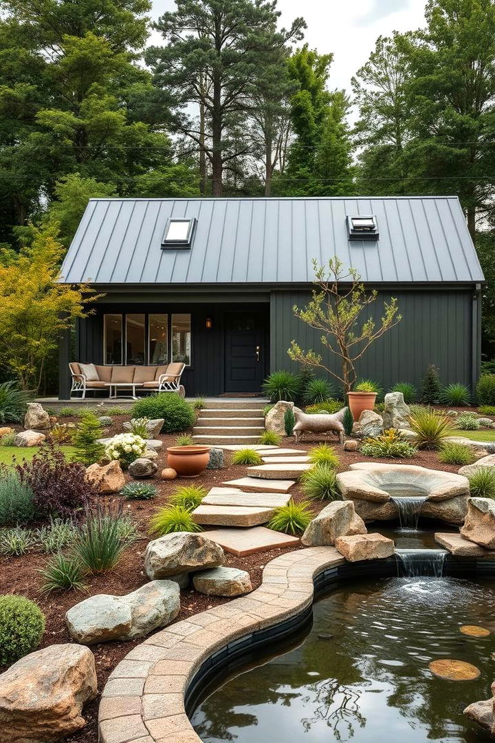 Artistic Landscape Design - 22 Dark Olive Green House Designs