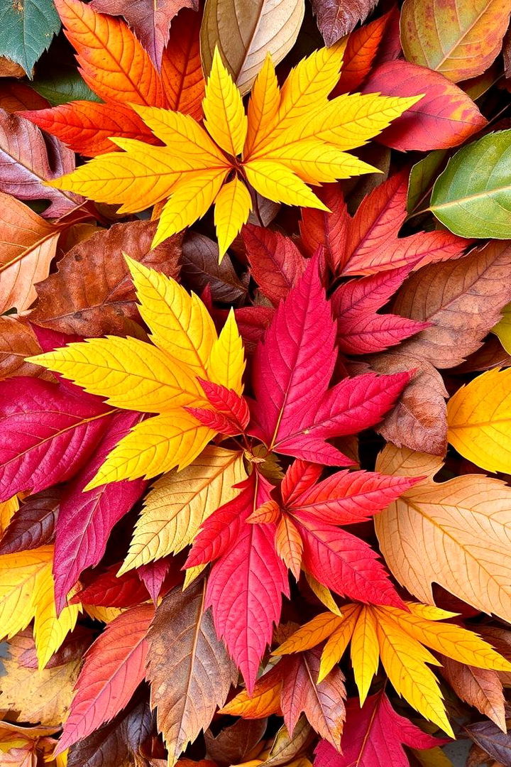 Artistic Leaf Arrangements - 22 Thanksgiving Decor Ideas