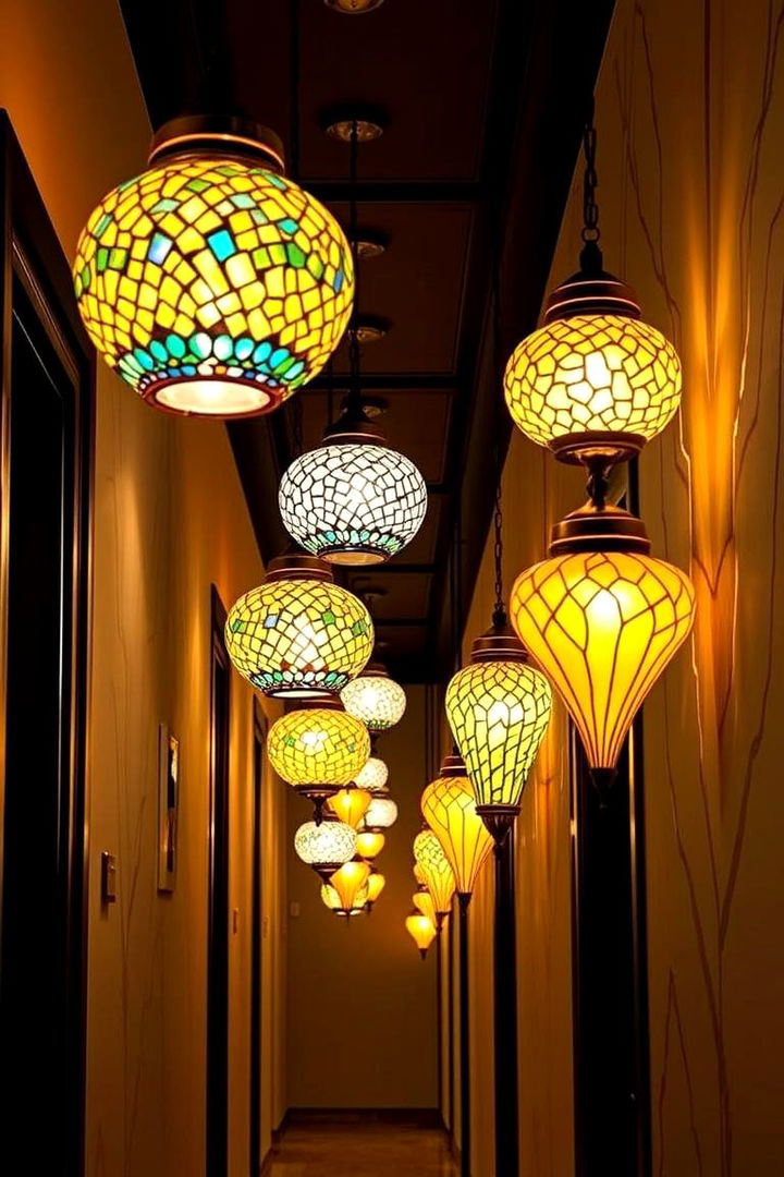 Artistic Lighting Fixtures - 22 Boho Hallway Ideas