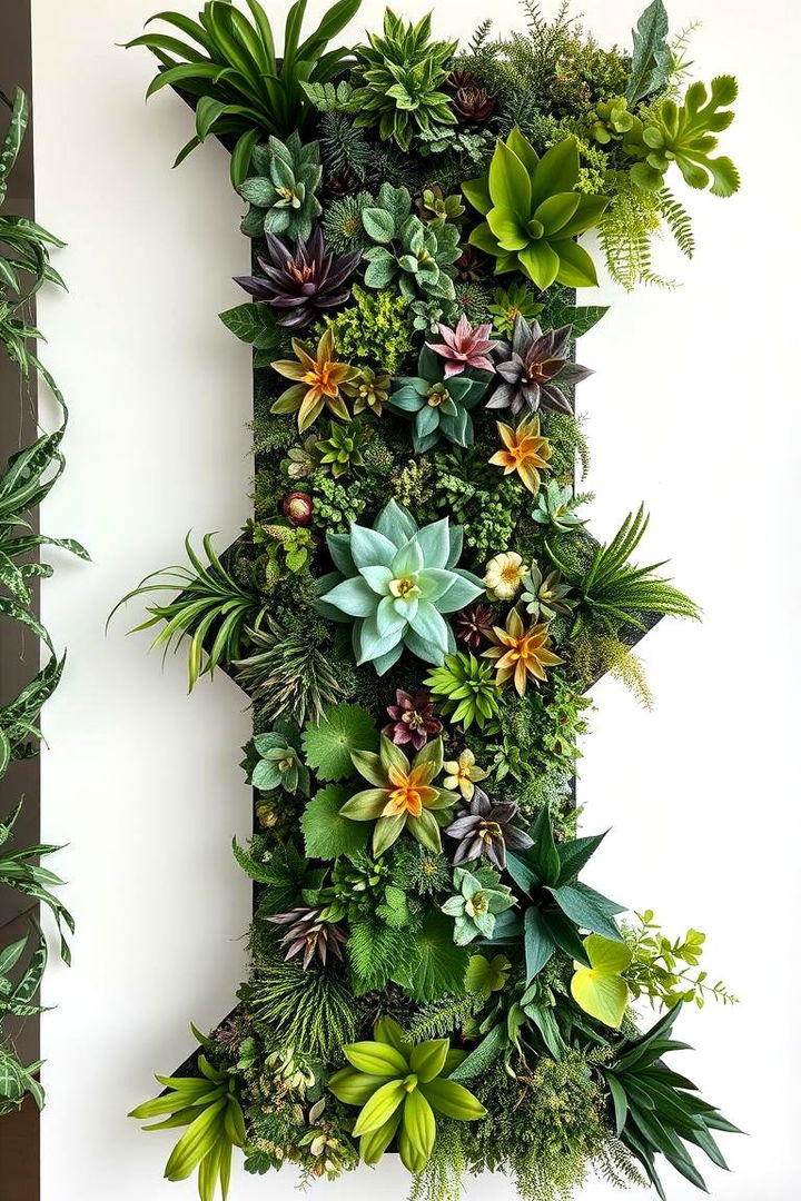 Artistic Living Wall Mosaic - 22 Vertical Garden Ideas