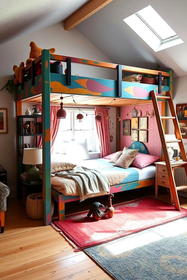Artistic Loft Bed with Customized Details - 22 Loft Bed Ideas