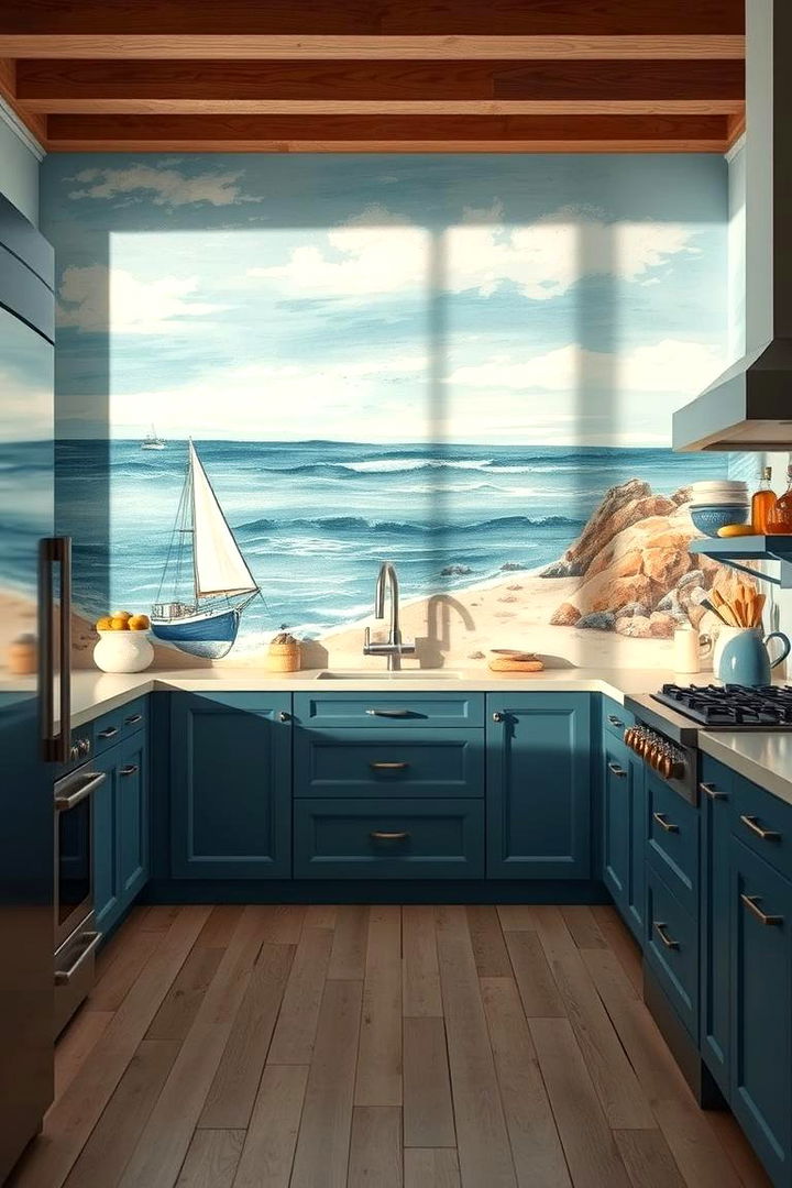 Artistic Marine Murals - 22 coastal kitchen ideas