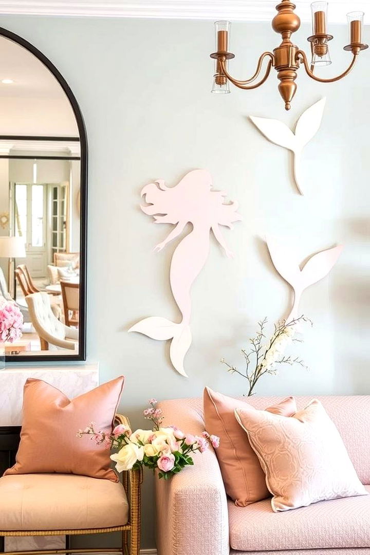 Artistic Mermaid Silhouettes - 22 Underwater Mermaid Bedroom Ideas