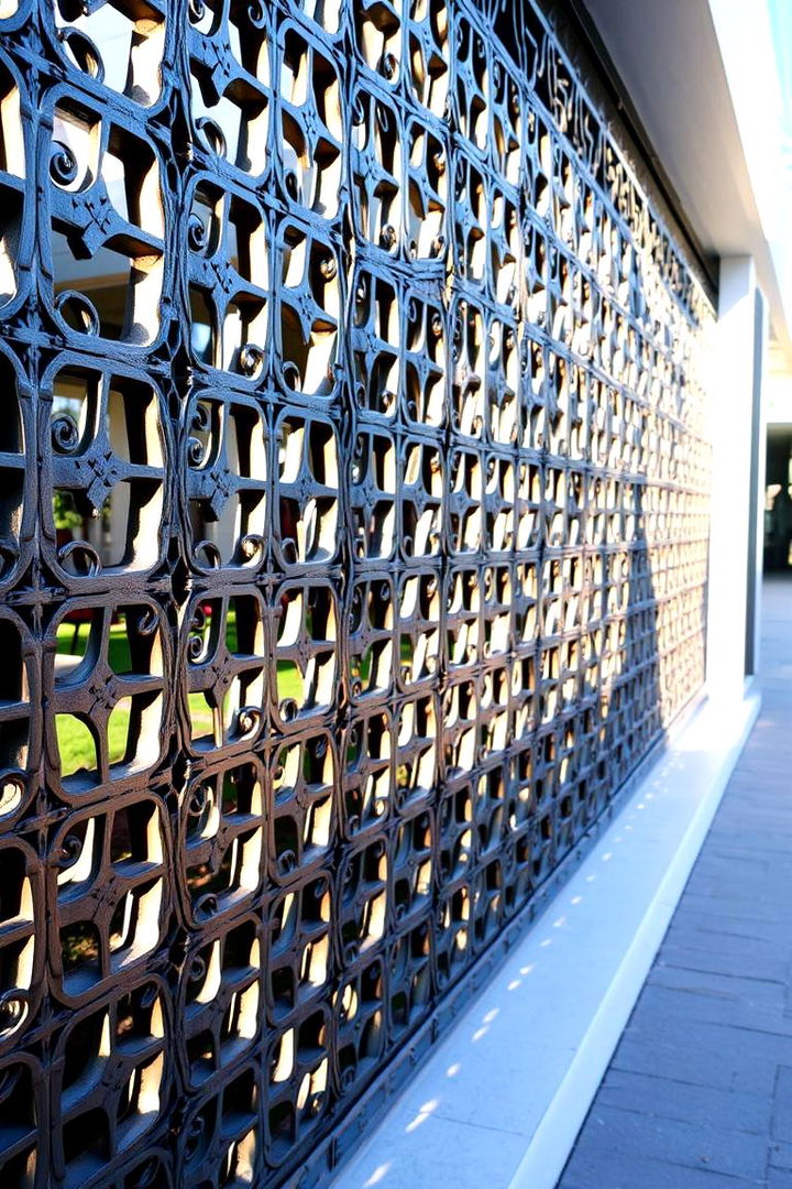 Artistic Metal Lattice - 22 Outdoor Privacy Screen Ideas