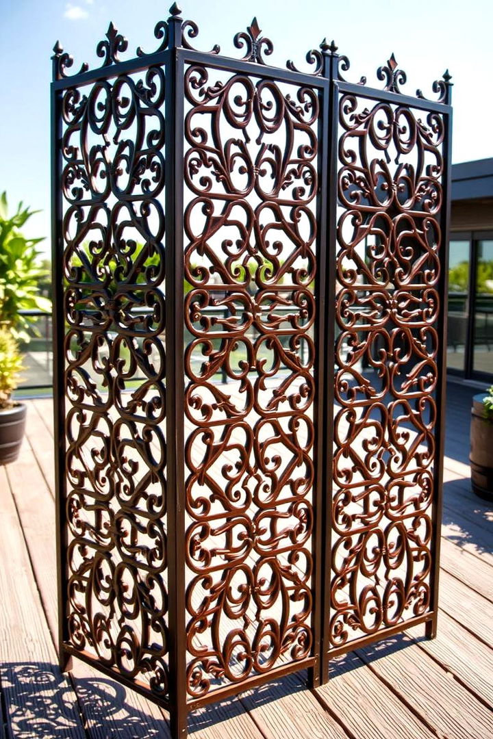 Artistic Metal Screens - 22 Deck Privacy Ideas