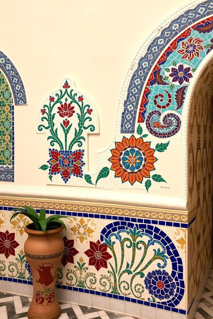 Artistic Mosaic Accents - 22 Mediterranean House Exterior Ideas