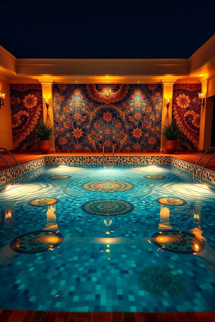 Artistic Mosaic Accents - 22 Small Inground Pool Ideas