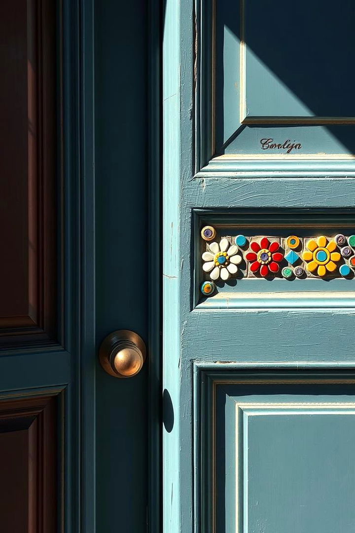 Artistic Mosaic Embellishments - 22 Exterior Door Trim Ideas