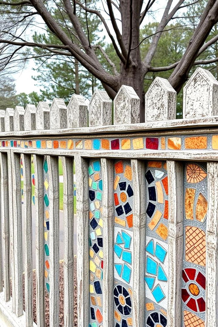 Artistic Mosaic Inlays - 22 Decorative Fence Ideas