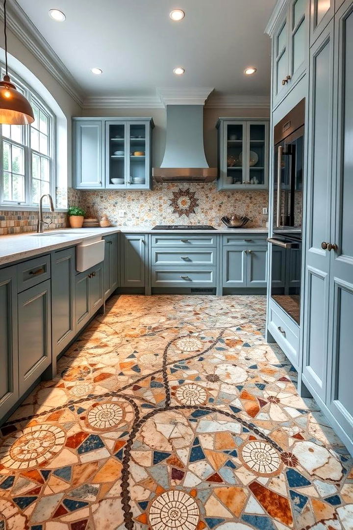 Artistic Mosaic Inspirations - 22 Terrazzo Kitchen Floor Ideas