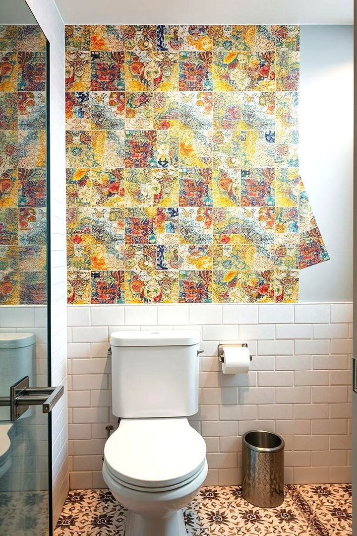 Artistic Mosaic Masterpiece - 22 Half-wall Tile Bathroom Ideas