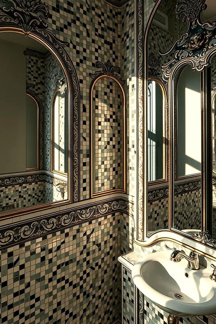Artistic Mosaic Mirrors - 22 Mediterranean Bedroom Ideas