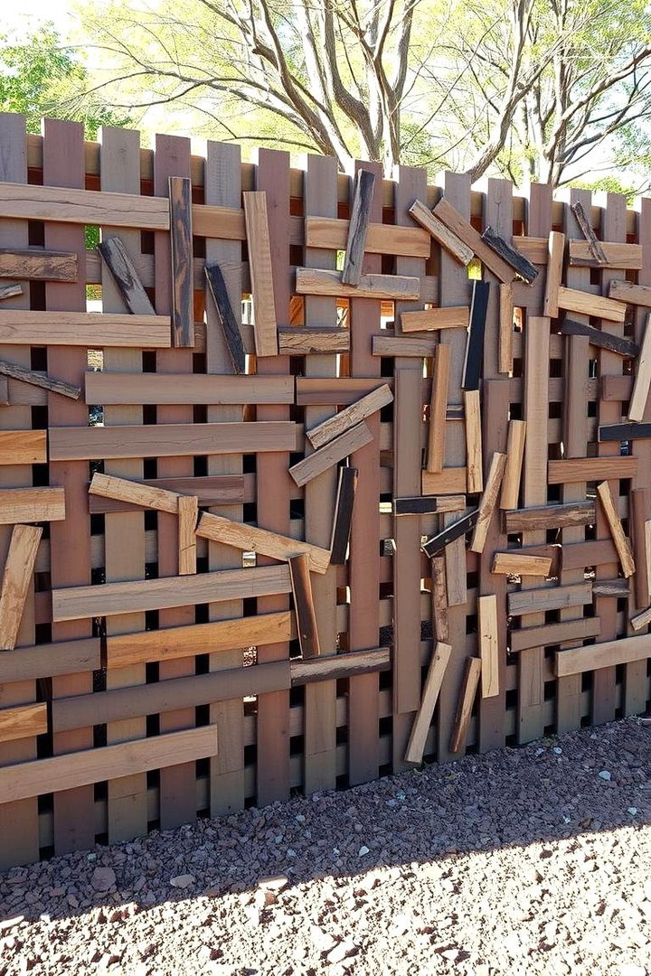 Artistic Mosaic Pallet Fence - 22 Pallet Fence Ideas