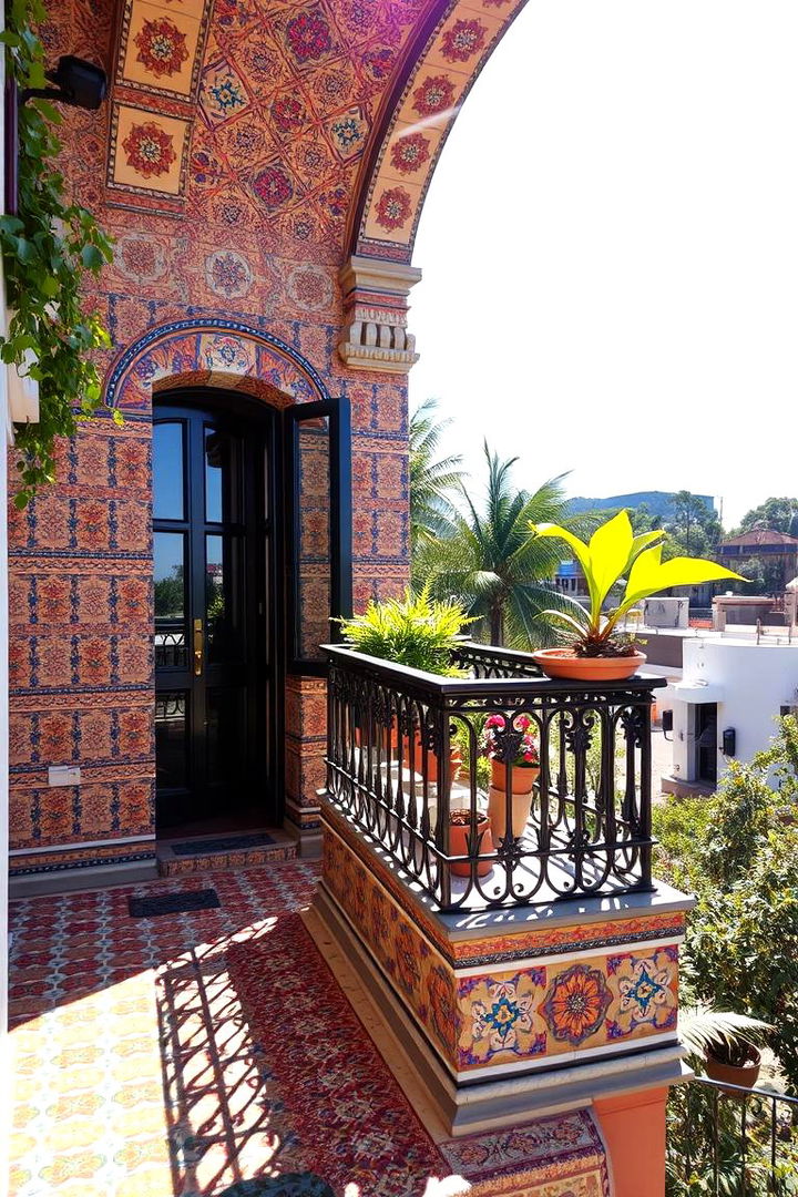 Artistic Mosaic Pattern Enhancements - 22 Juliet Balcony Ideas
