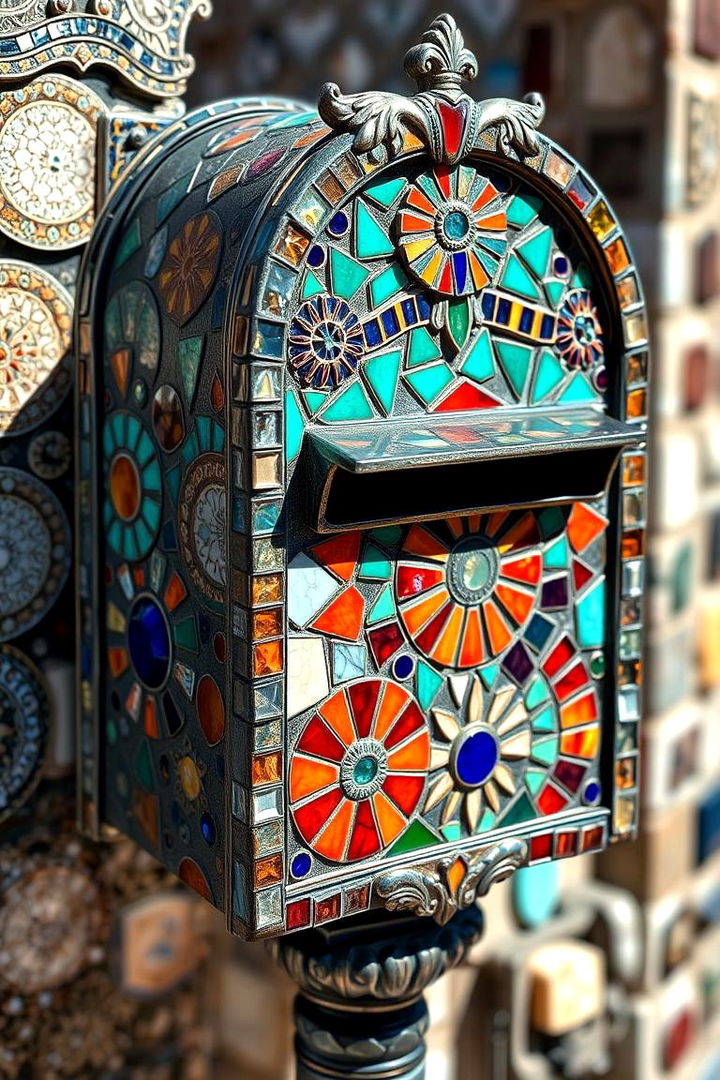 Artistic Mosaic Patterns - 22 Mailbox Decor Ideas