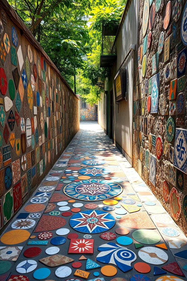 Artistic Mosaic Patterns - 22 Front Walkway Ideas