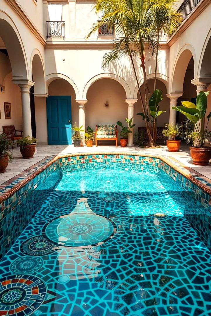 Artistic Mosaic Spool Pool - 22 Spool Pool Ideas