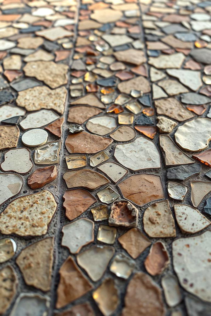 Artistic Mosaic Stone Detailing - 22 Stone Porch Ideas