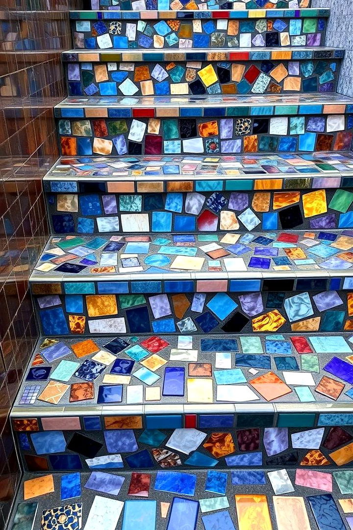 Artistic Mosaic Tiling - 22 Patio Steps Ideas