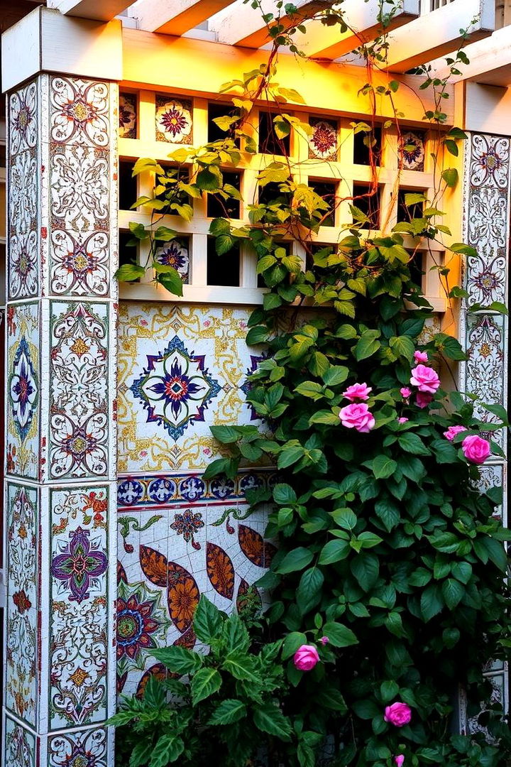 Artistic Mosaic Trellis - 22 Garden Trellis Ideas