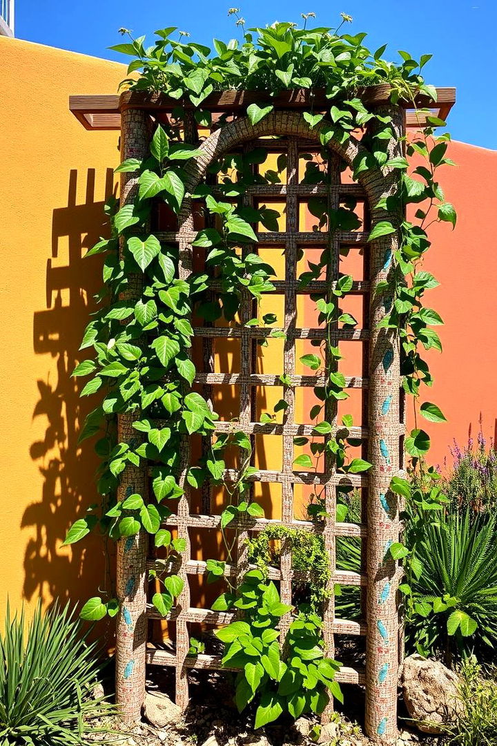 Artistic Mosaic Trellis - 22 Trellis Ideas
