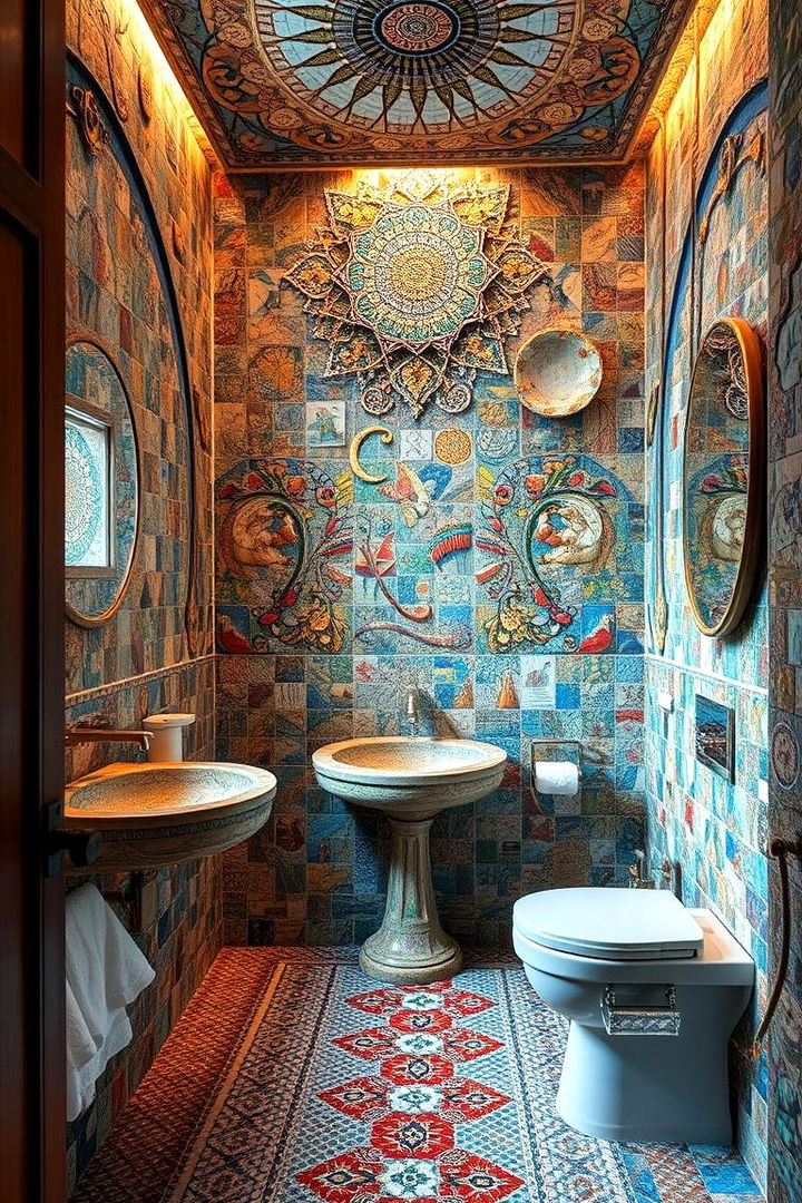 Artistic Mosaic Walls - 22 Primary Bathroom Ideas