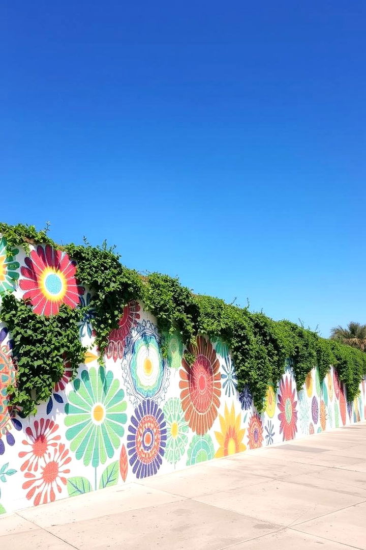 Artistic Mural Garden Wall - 22 Garden Wall Ideas