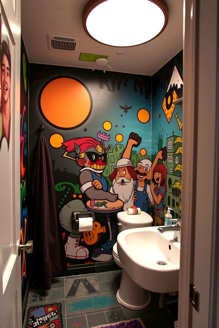Artistic Mural and Wall Art Expressions - 22 Teen Bathroom Ideas