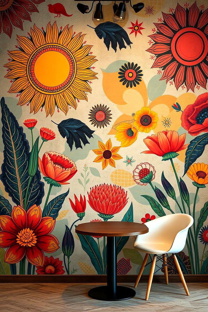 Artistic Murals Backdrop - 22 Wedding Backdrop Ideas