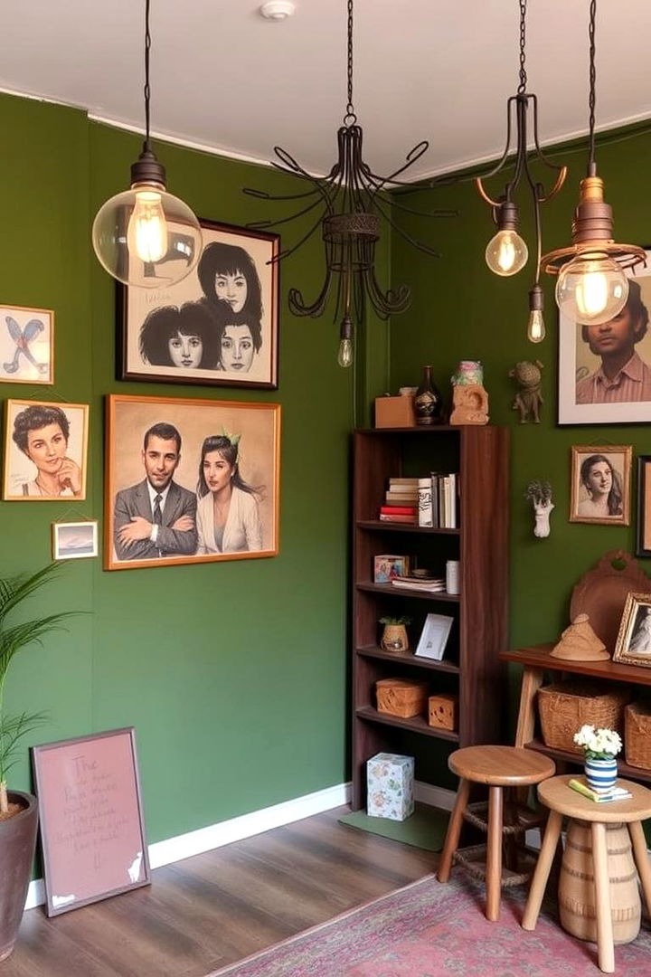 Artistic Olive Expression - 22 Olive Green Bedroom Ideas