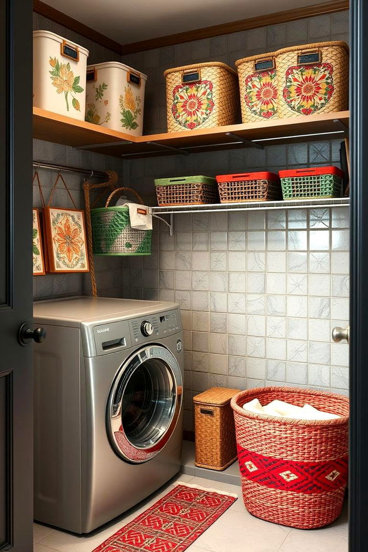 Artistic Organizers and Baskets - 22 Small Utility Room Ideas