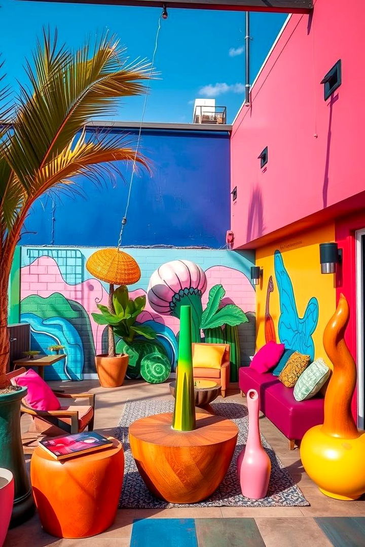 Artistic Outdoor Lounge - 22 Outdoor Bedroom Ideas