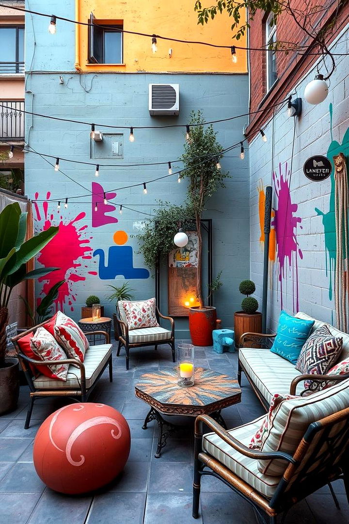 Artistic Outdoor Lounge - 22 Balcony Ideas