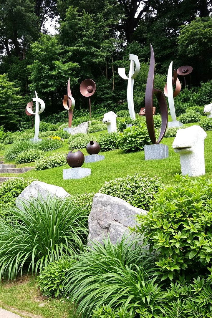 Artistic Outdoor Sculptures - 22 Sloped Garden Ideas