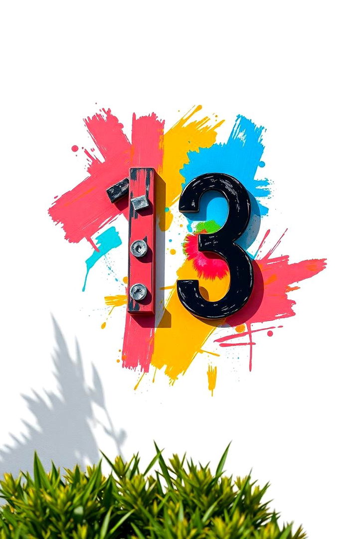Artistic Painted Numbers - 22 House Number Ideas