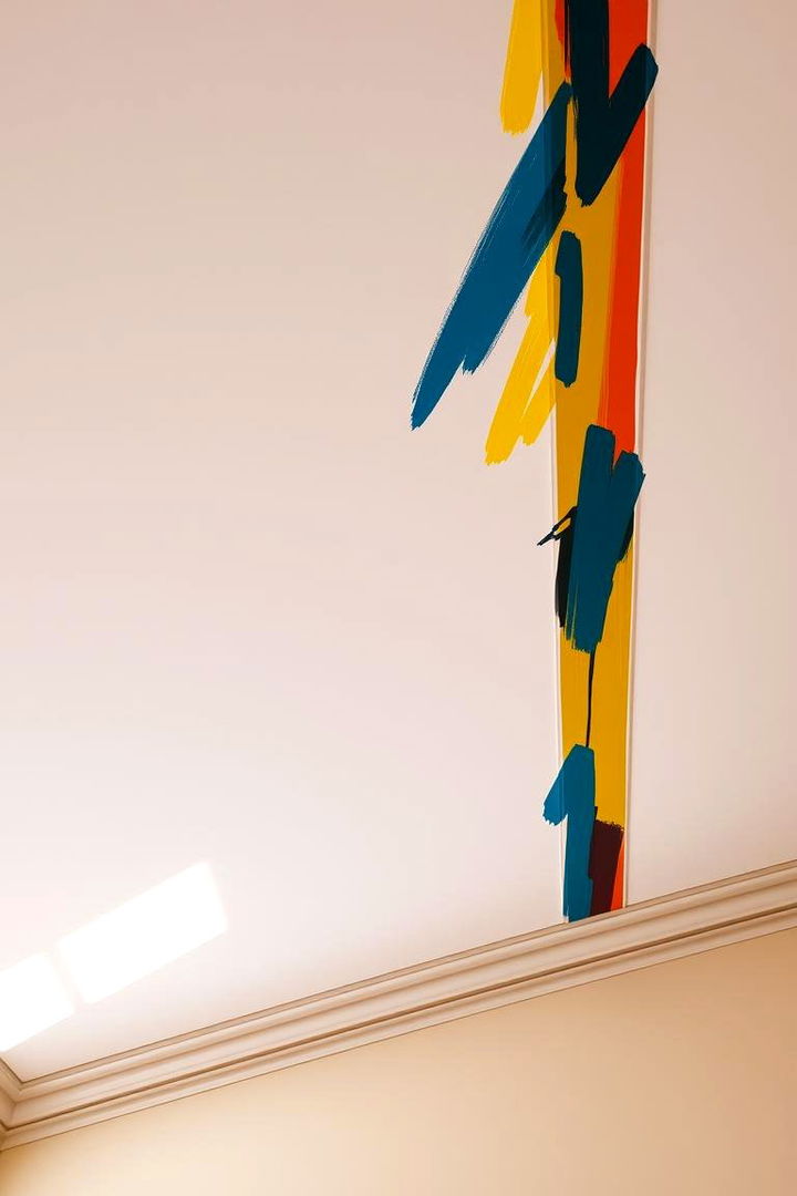 Artistic Painted Trim - 22 Ceiling Trim Ideas